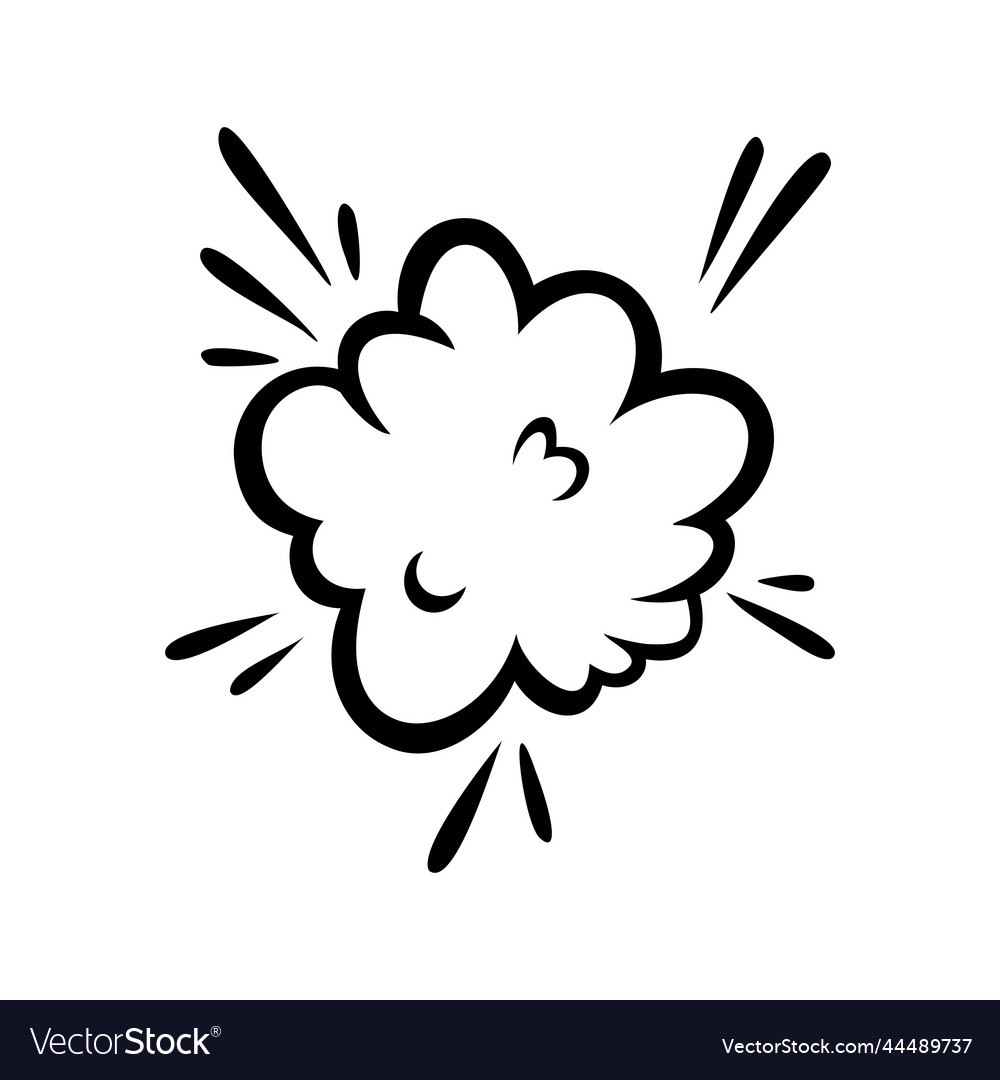 Comic Boom Effect Clouds Set Of Explosion Bubbles Vector Image