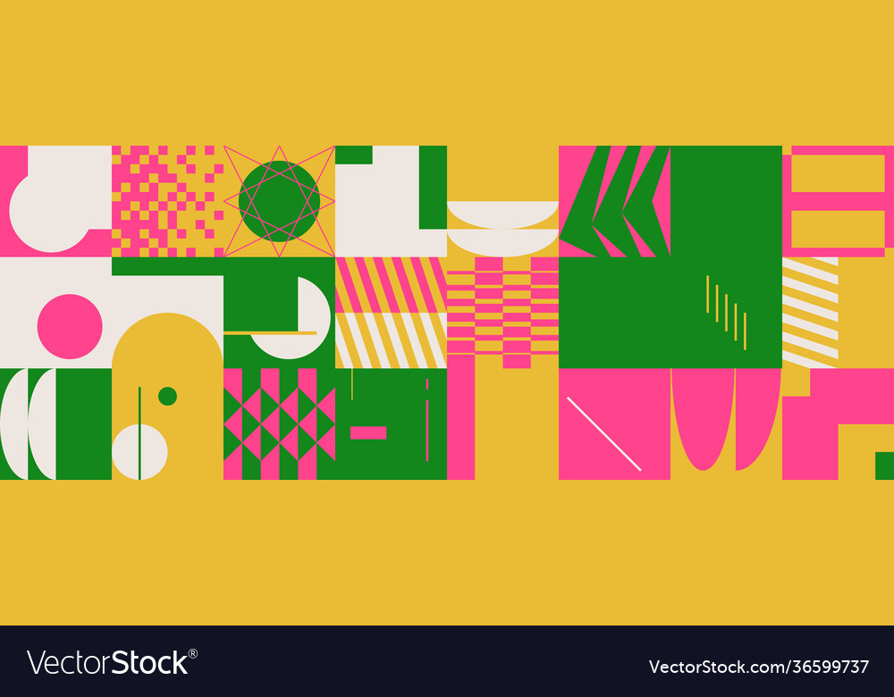 Deconstructed abstract pattern design vector image Deconstructed abstract pattern design