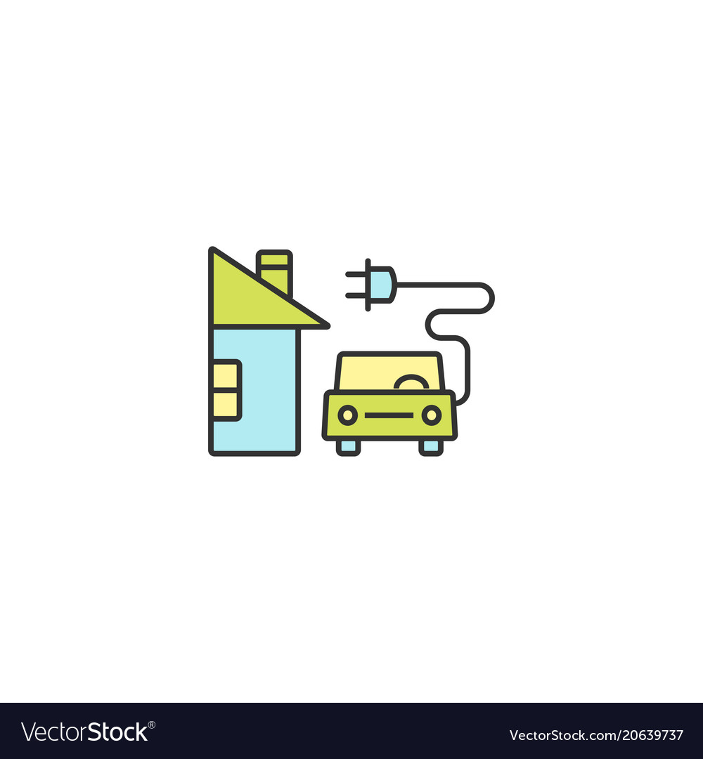 Electric Car Charging Station Icon