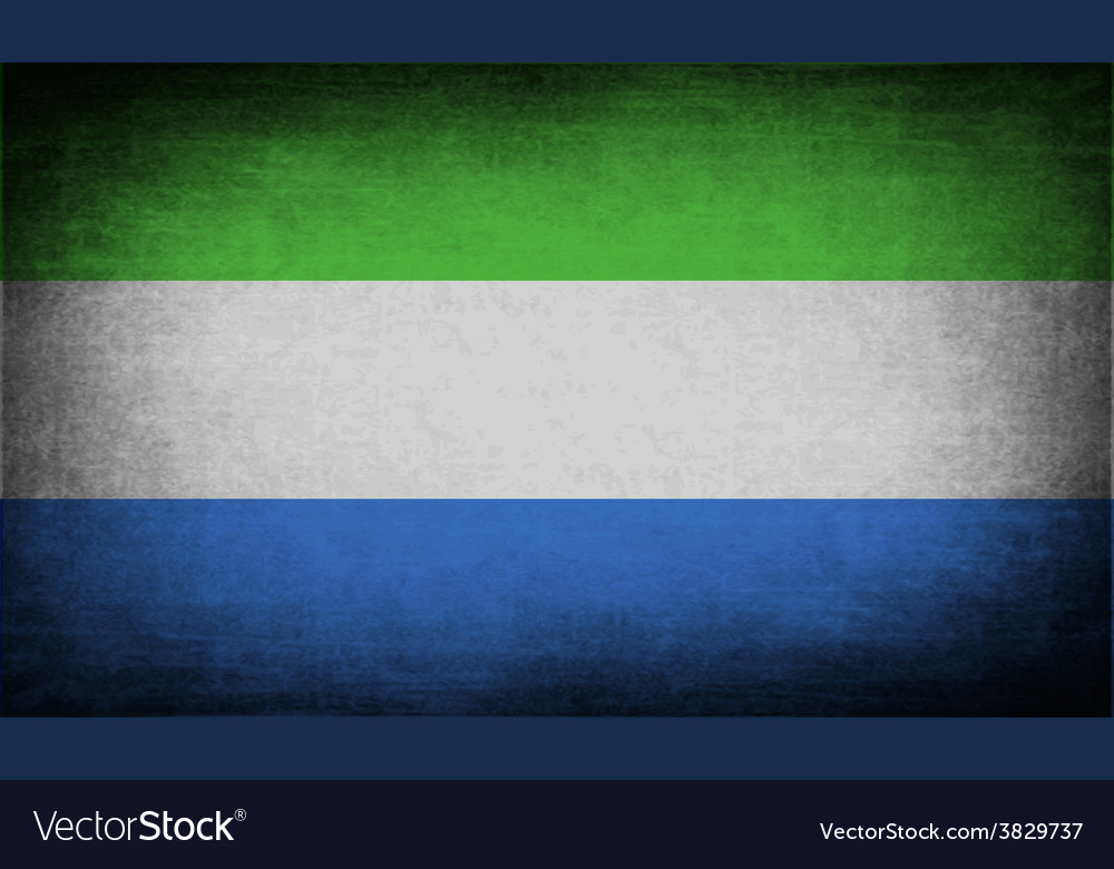 Flag of sierra leone with old texture