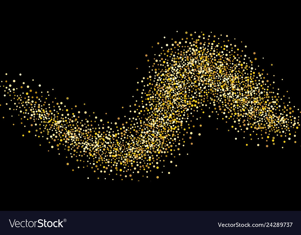 Golden glitter confetti Royalty Free Vector Image