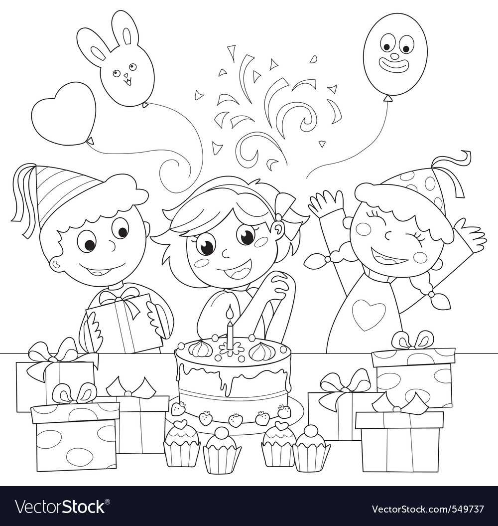 Happy birthday party Royalty Free Vector Image