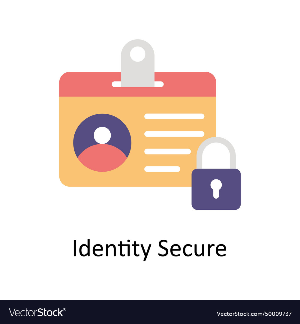 Identity secure flat icon style