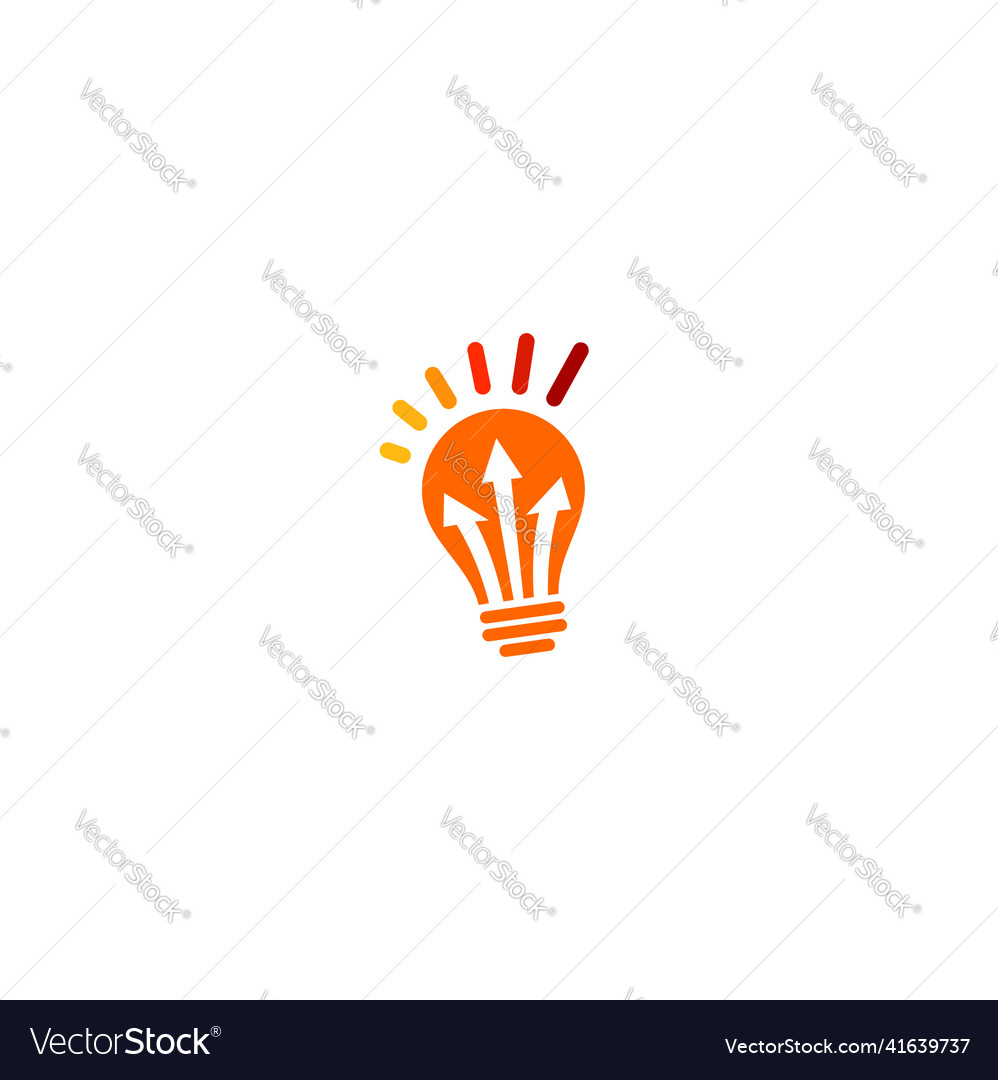 Lightbulb arrow idea logo Royalty Free Vector Image