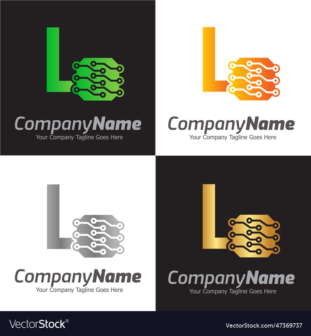 Programming code and technology logo template