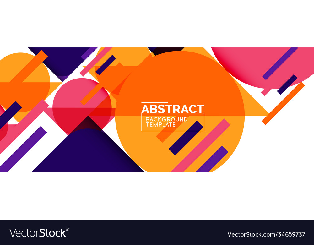 Simple circles and triangles abstract background Vector Image Simple circles and triangles abstract background