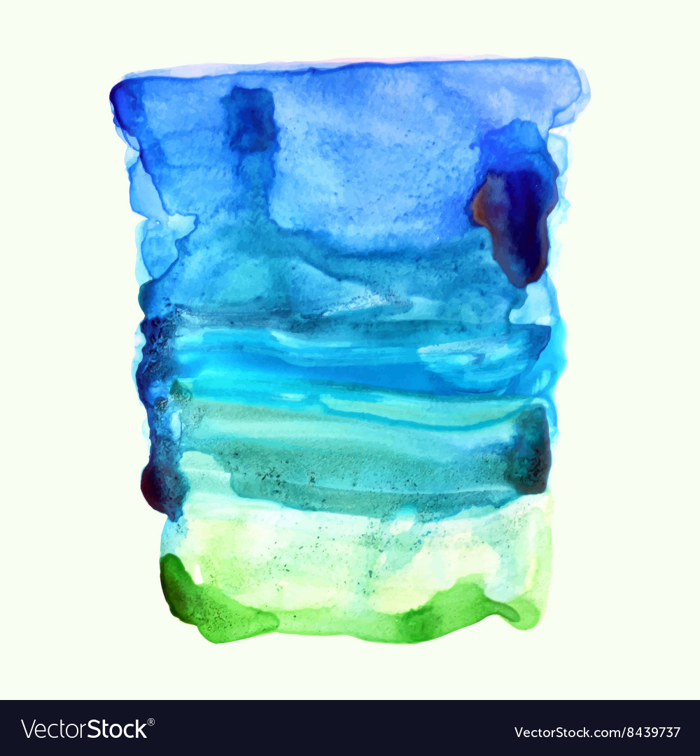 Ultramarine blue and green watercolor background