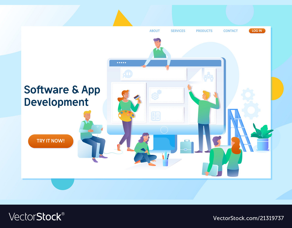 Web design and development site under vector image Web design and development site under