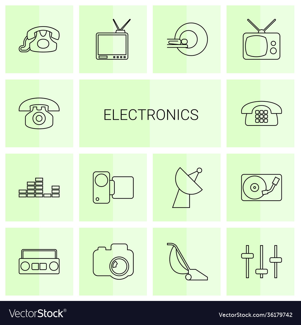 14 electronics icons