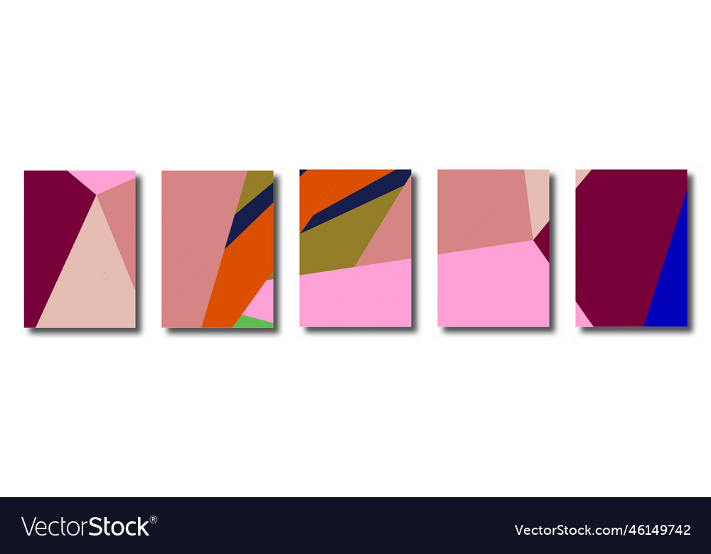 Abstract set of backgrounds with triangles Vector Image Abstract set of backgrounds with triangles