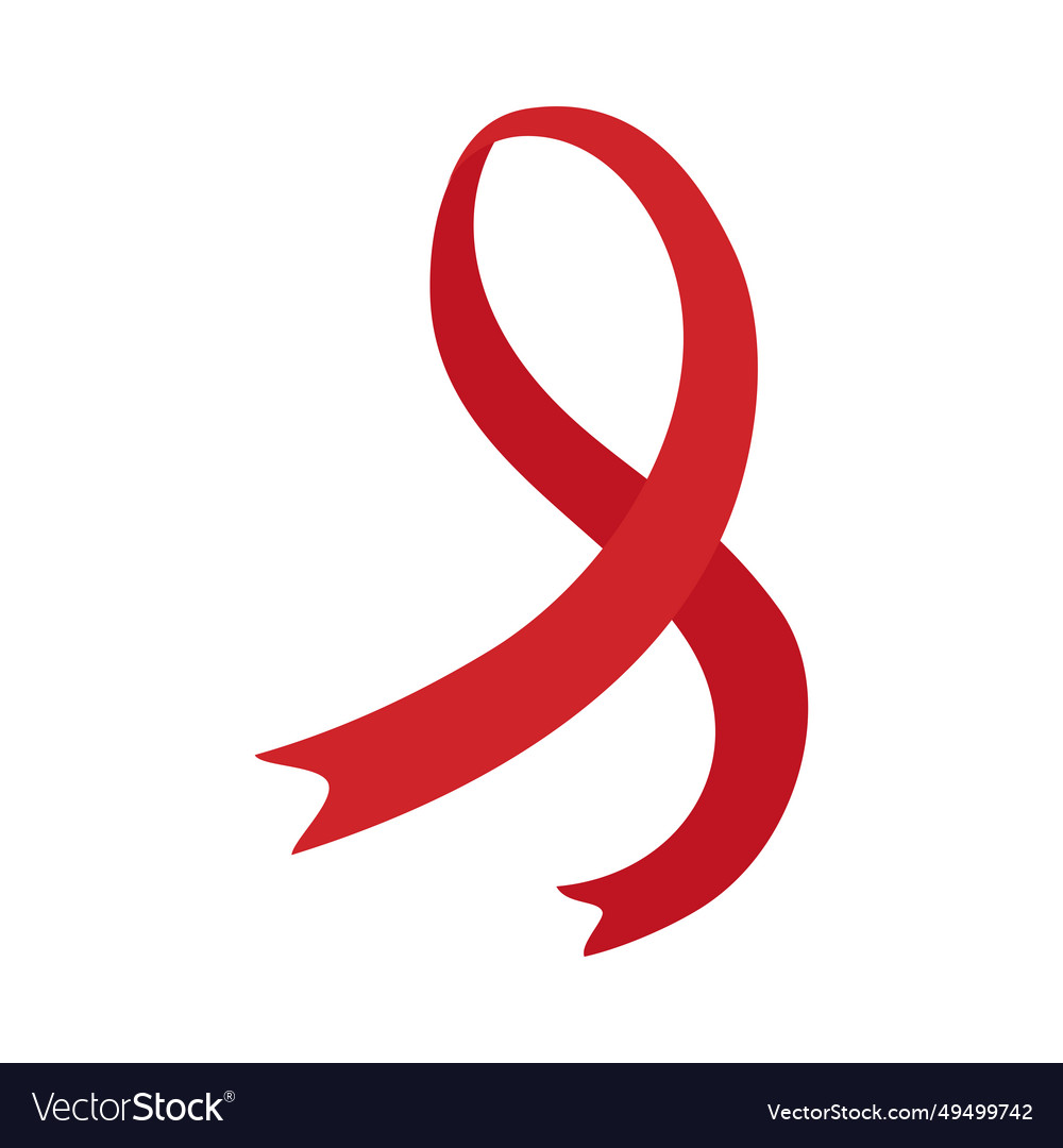 Aids day ribbon red Royalty Free Vector Image - VectorStock