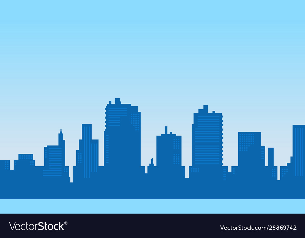 City Skyscraper Burj Al Arab With Blue Colour Vector Image
