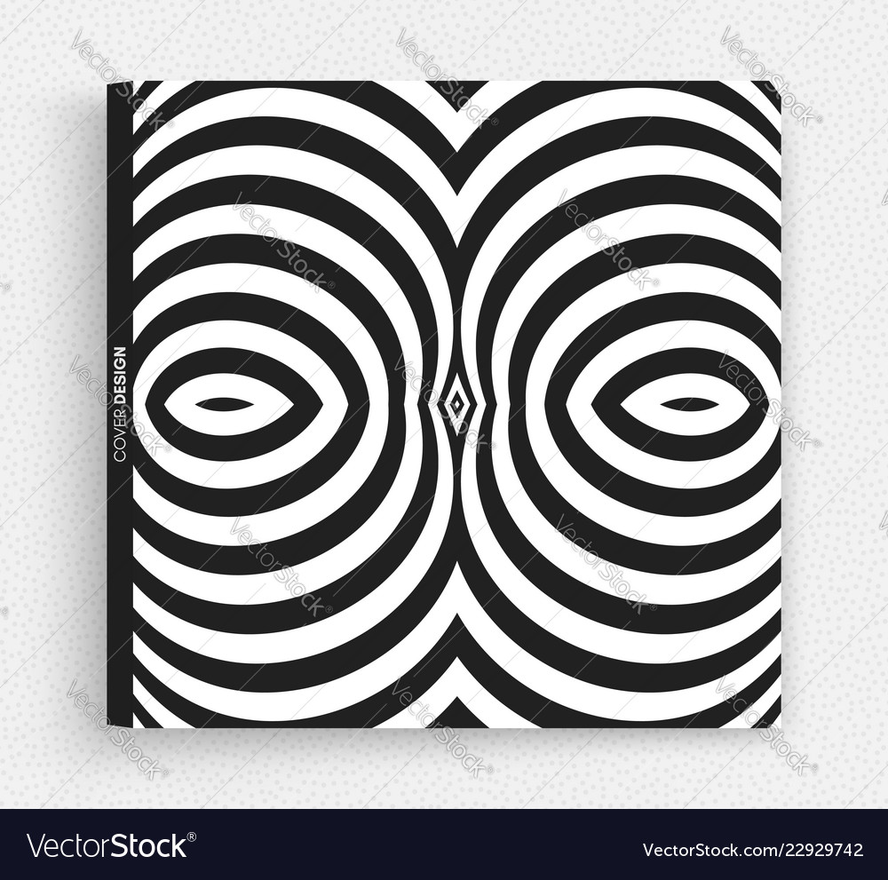 Cover design template black and white Royalty Free Vector