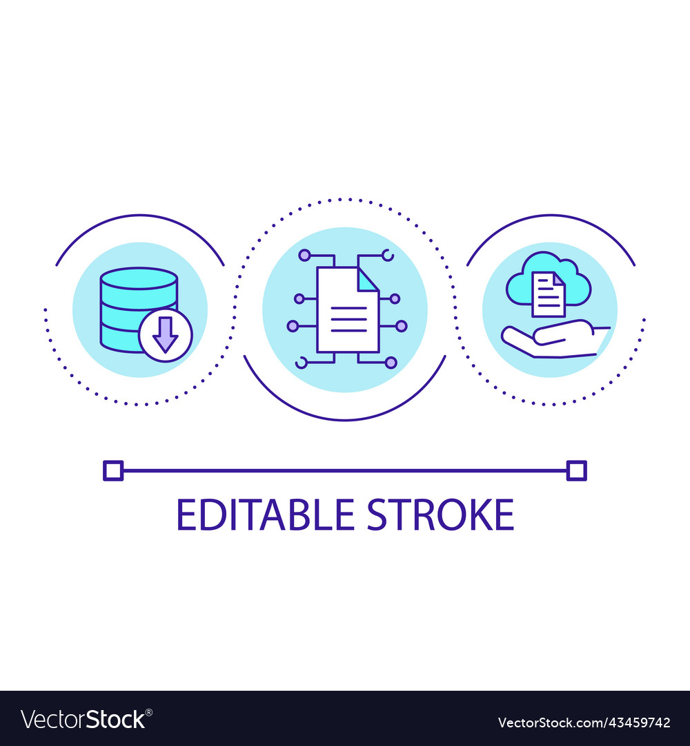 File backup loop concept icon vector image File backup loop concept icon