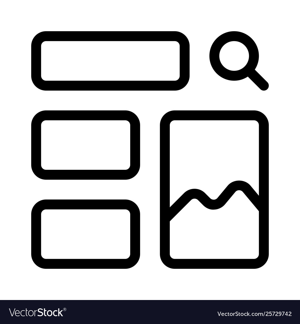 Geometric shape with image at right - search