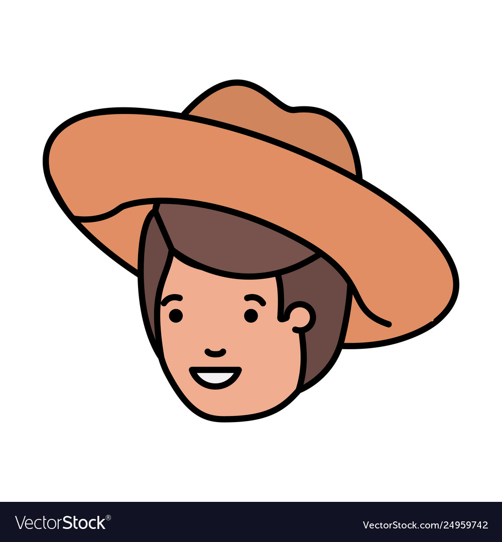 Head man with hat avatar character