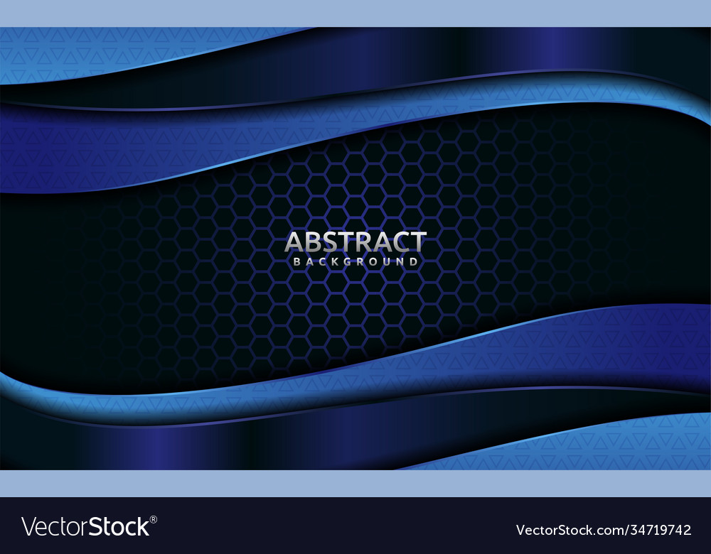 Modern dark blue with overlap layer texture Vector Image Modern dark blue with overlap layer texture