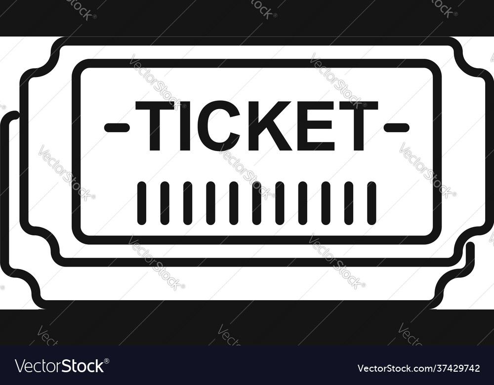 Payment bus ticket icon outline style Royalty Free Vector