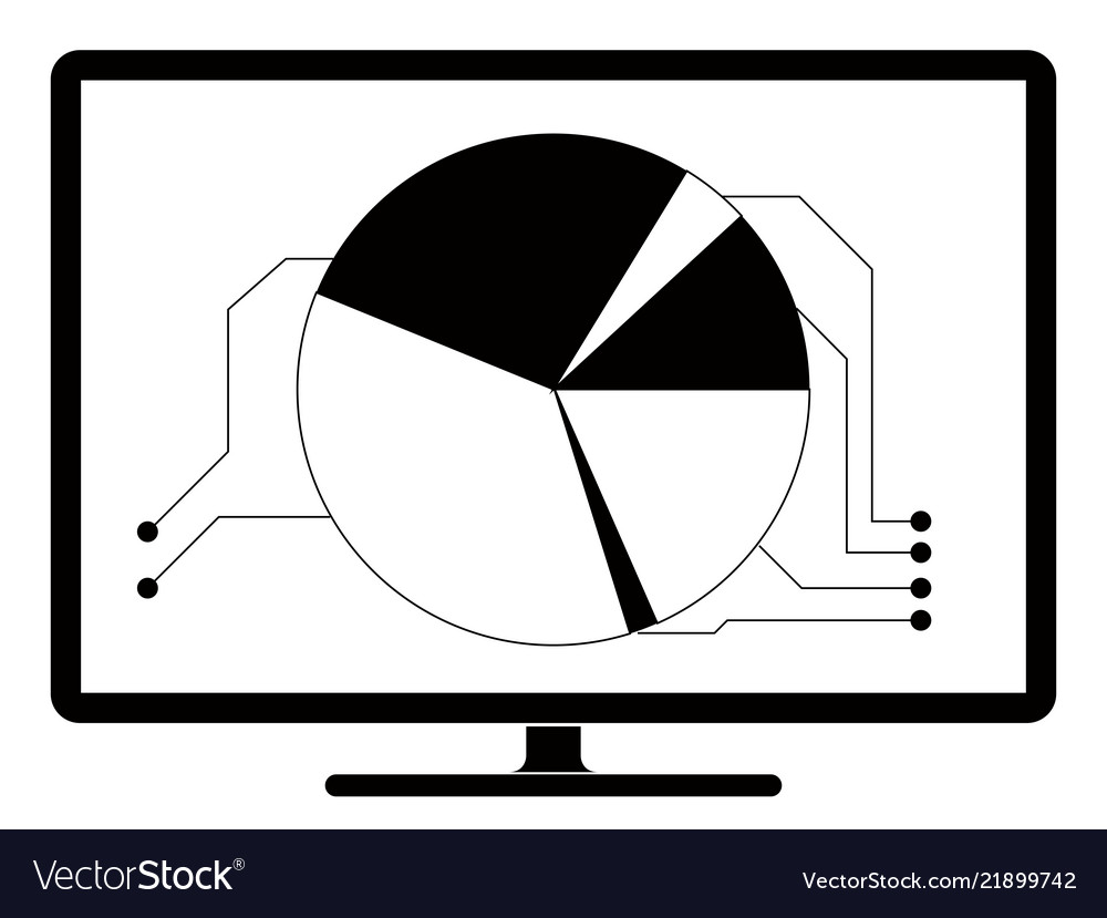 Pie Diagramm auf einem Computerbildschirm