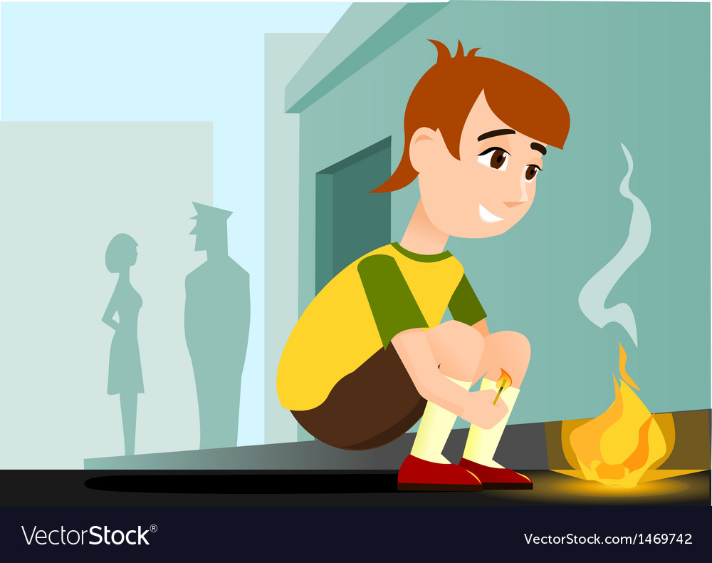 Play with fire Royalty Free Vector Image - VectorStock