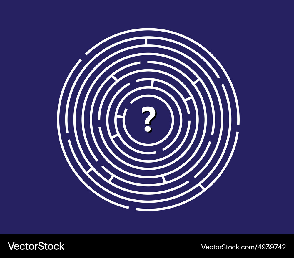 Round labyrinth Royalty Free Vector Image - VectorStock