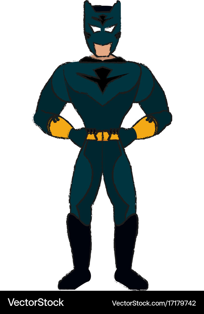 Superhero character cartoon Royalty Free Vector Image