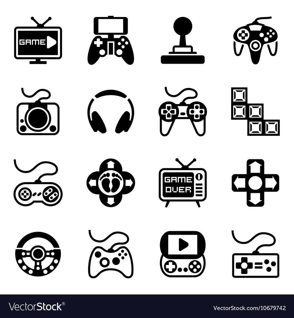 Video game icon Royalty Free Vector Image - VectorStock