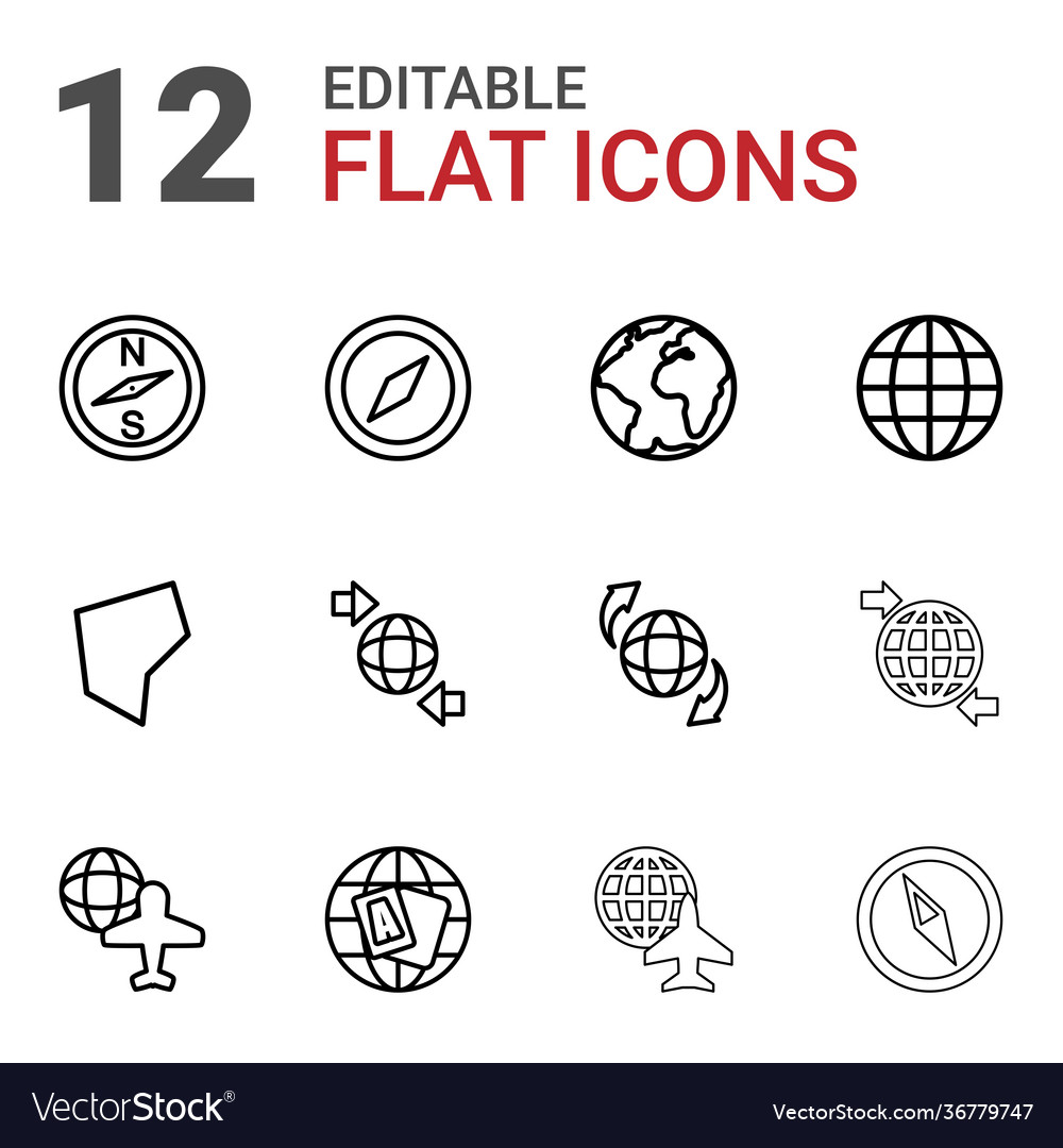 12 geography icons