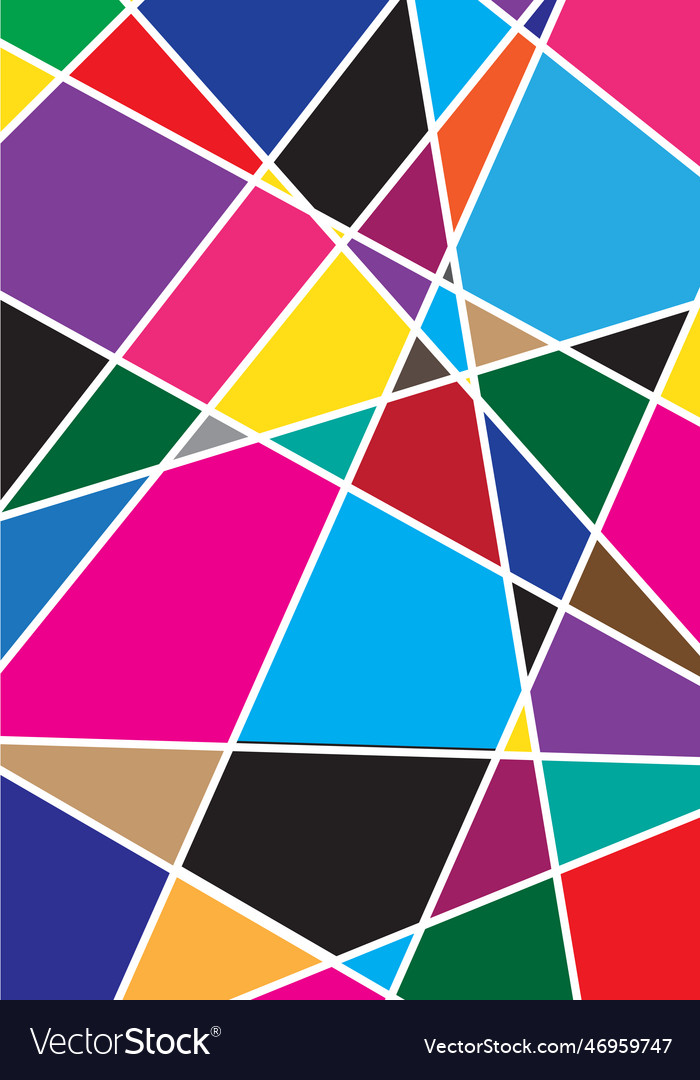 Abstract colorful low polygon triangles pattern vector image Abstract colorful low polygon triangles pattern