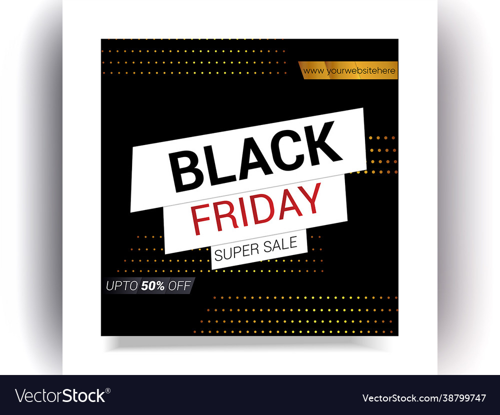 Black friday sale banner templet design Royalty Free Vector