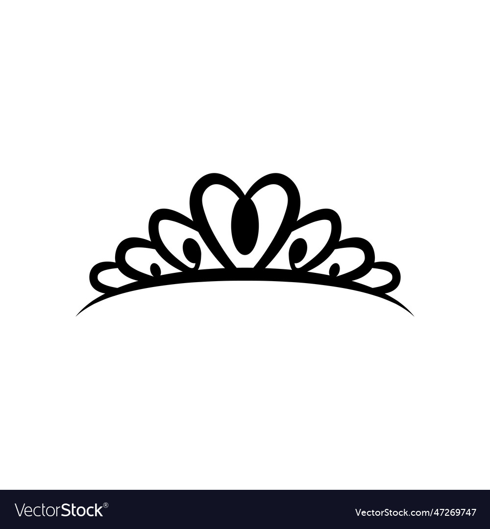 Crown symbol silhouette design Royalty Free Vector Image