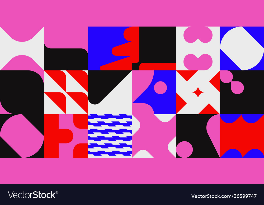 Deconstructed abstract pattern design vector image Deconstructed abstract pattern design