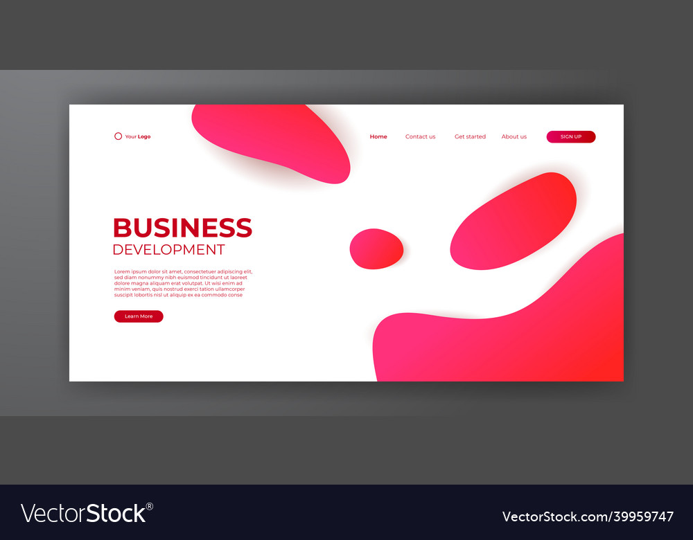 Design for landing page abstract background 3d