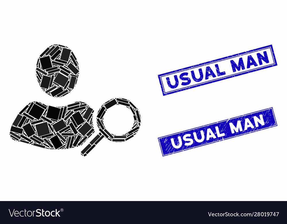 Find user mosaic and scratched rectangle stamps