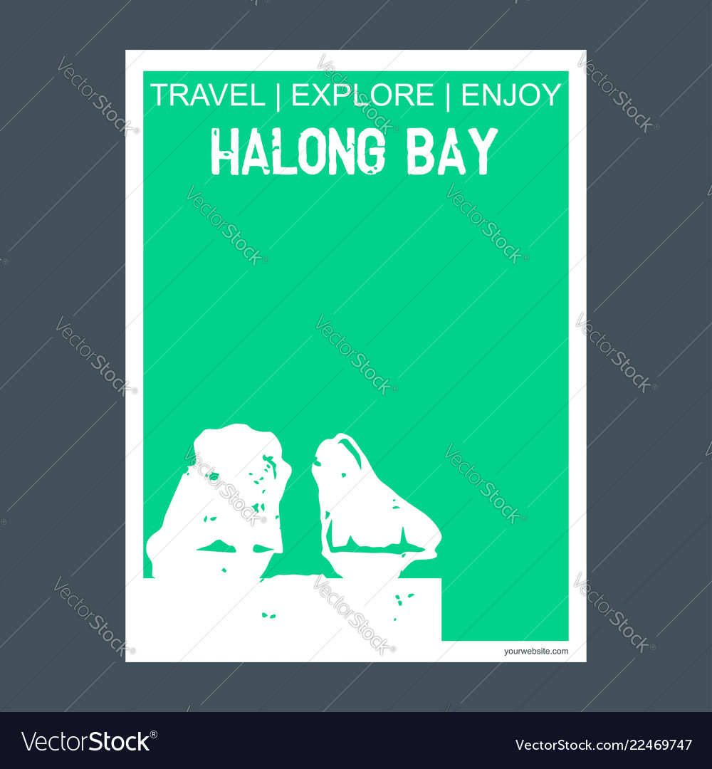 Halong bay ha long vietnam monument landmark Vector Image