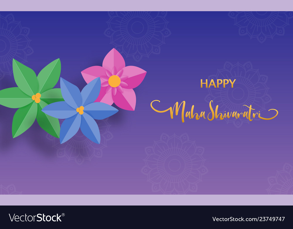 Happy maha shivaratri or night of shiva festival Vector Image Happy maha shivaratri or night of shiva festival