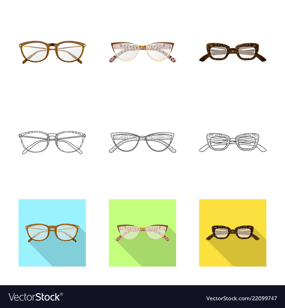 Isolated object of glasses and frame icon