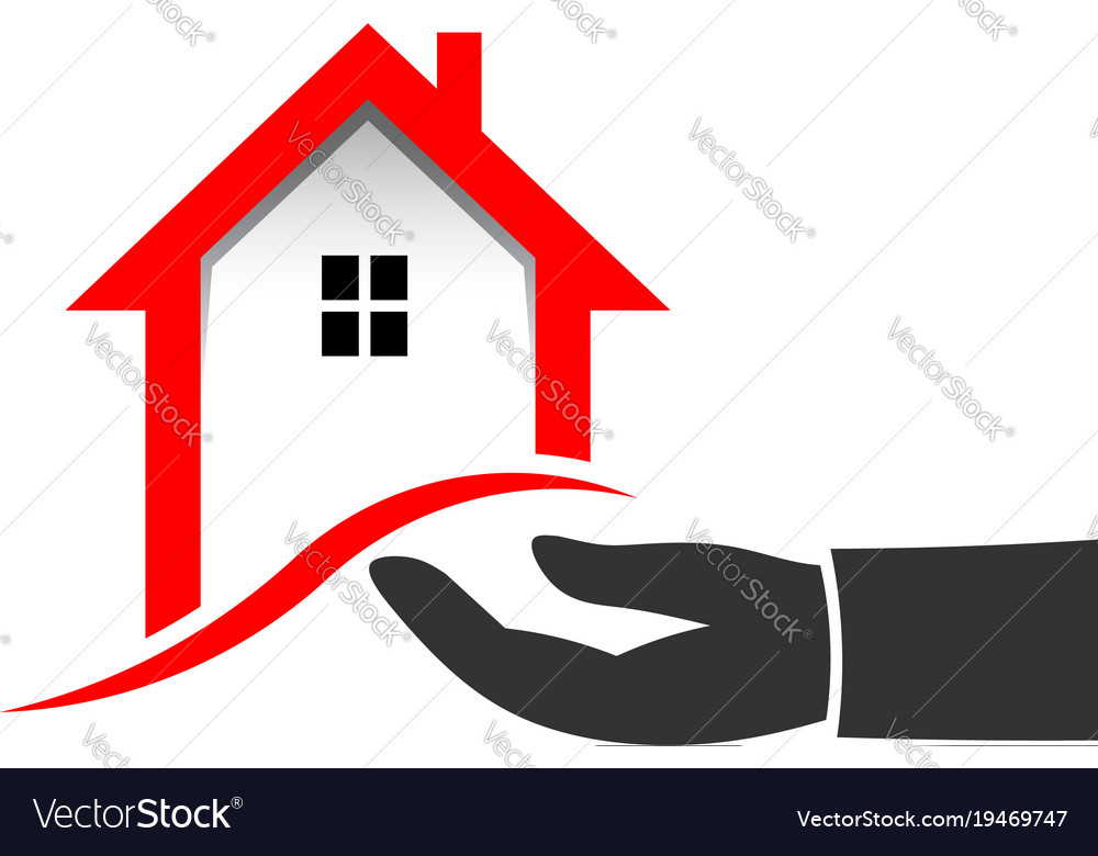 Realtor Hand To Sell House Royalty Free Vector Image