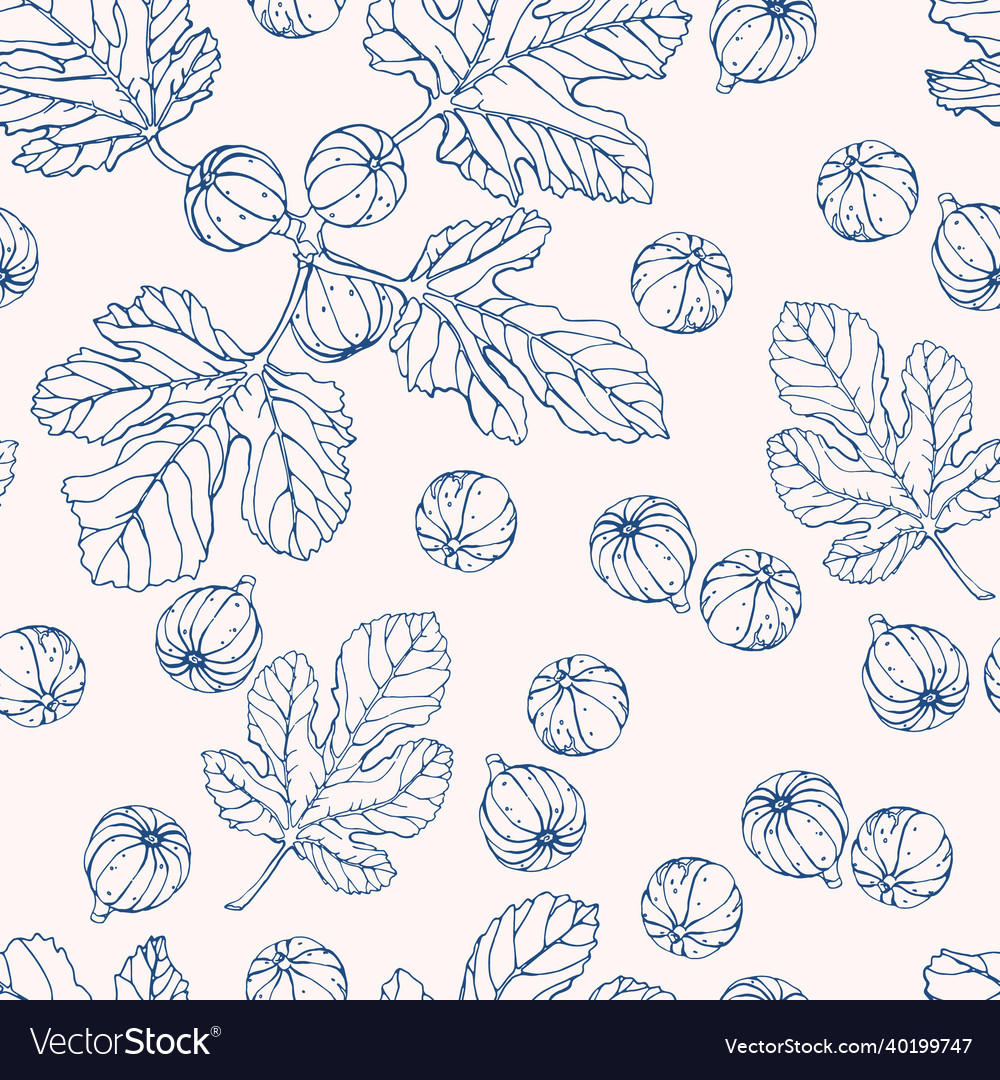 Seamless pattern with figs