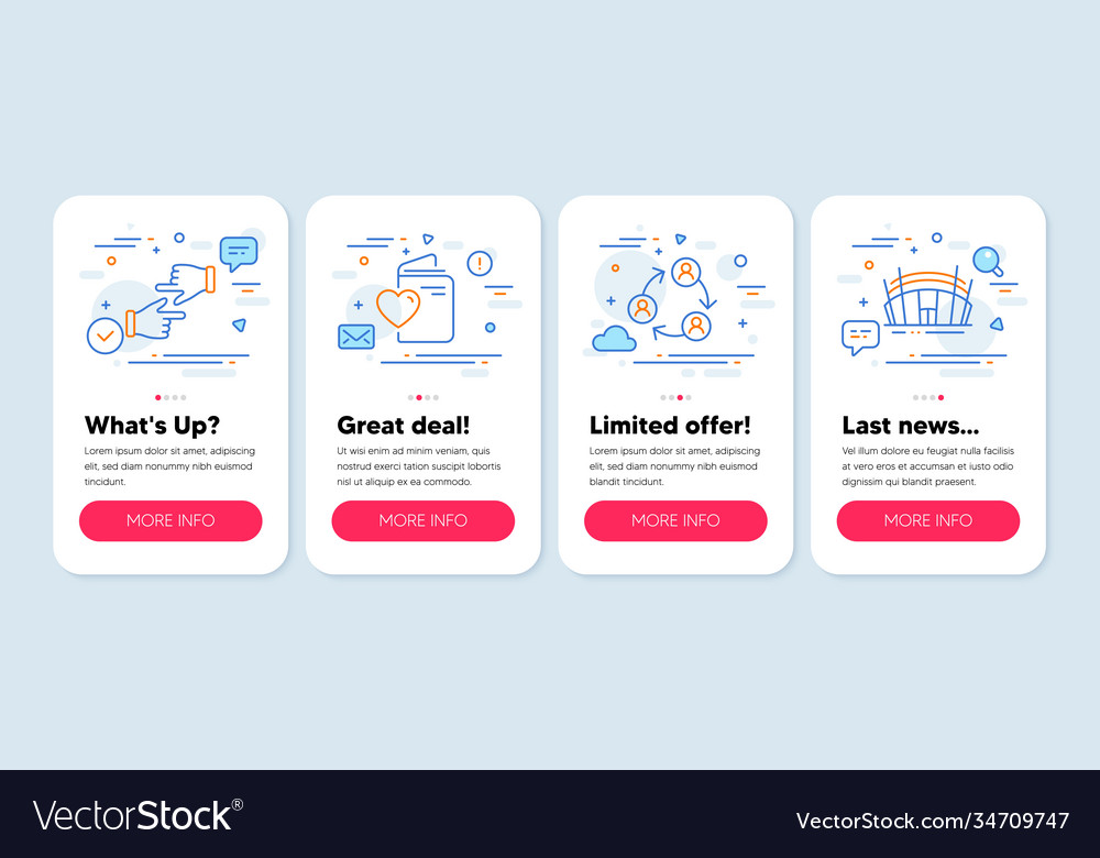 Set business icons such as click hands vector image Set business icons such as click hands