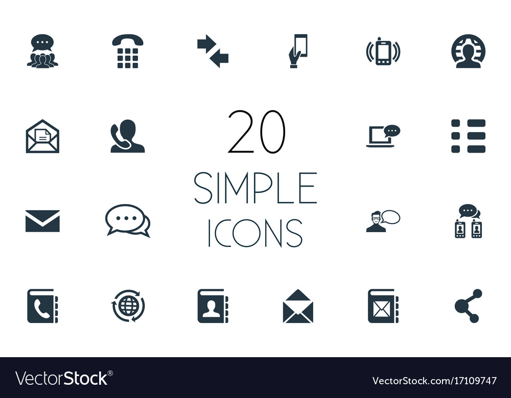 Set of simple connect icons