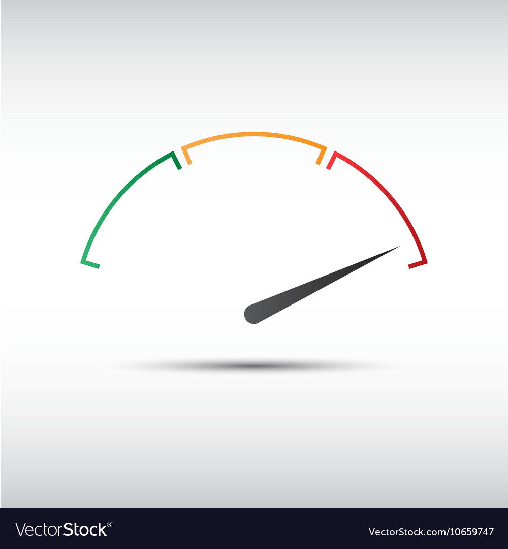 Simple tachometer with indicator in red part