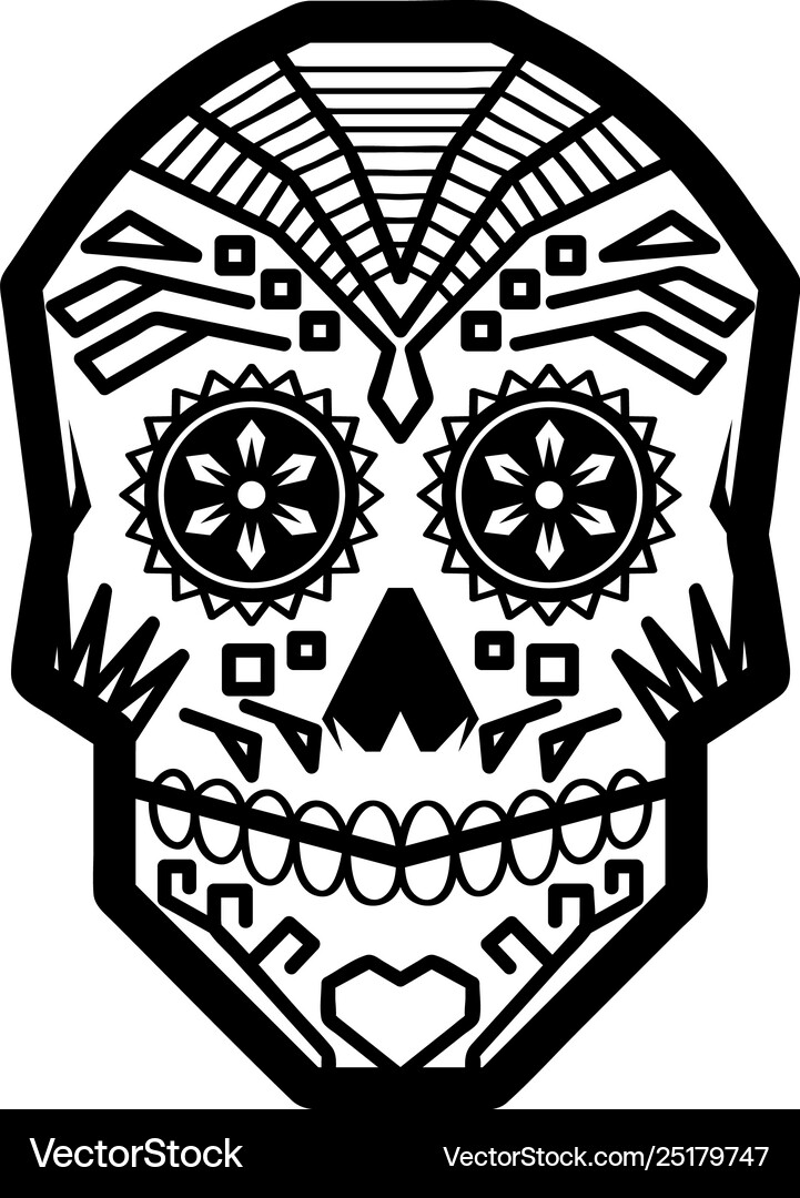 Sugar skull eps Royalty Free Vector Image - VectorStock