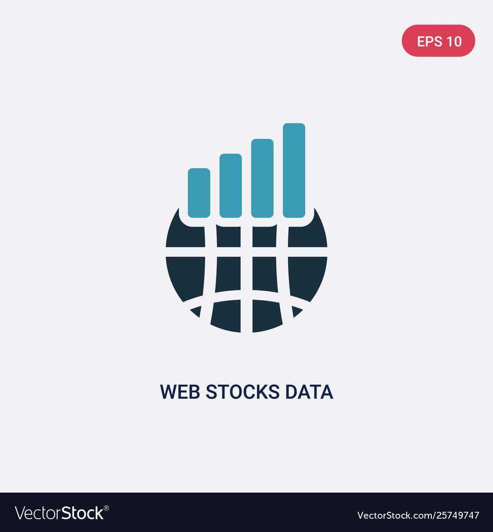 Two color web stocks data line graphic interface