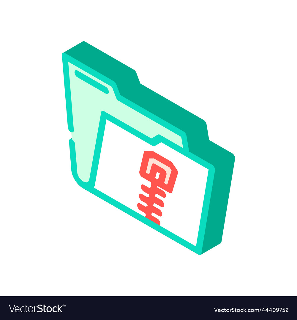 Archive folder isometric icon vector image Archive folder isometric icon