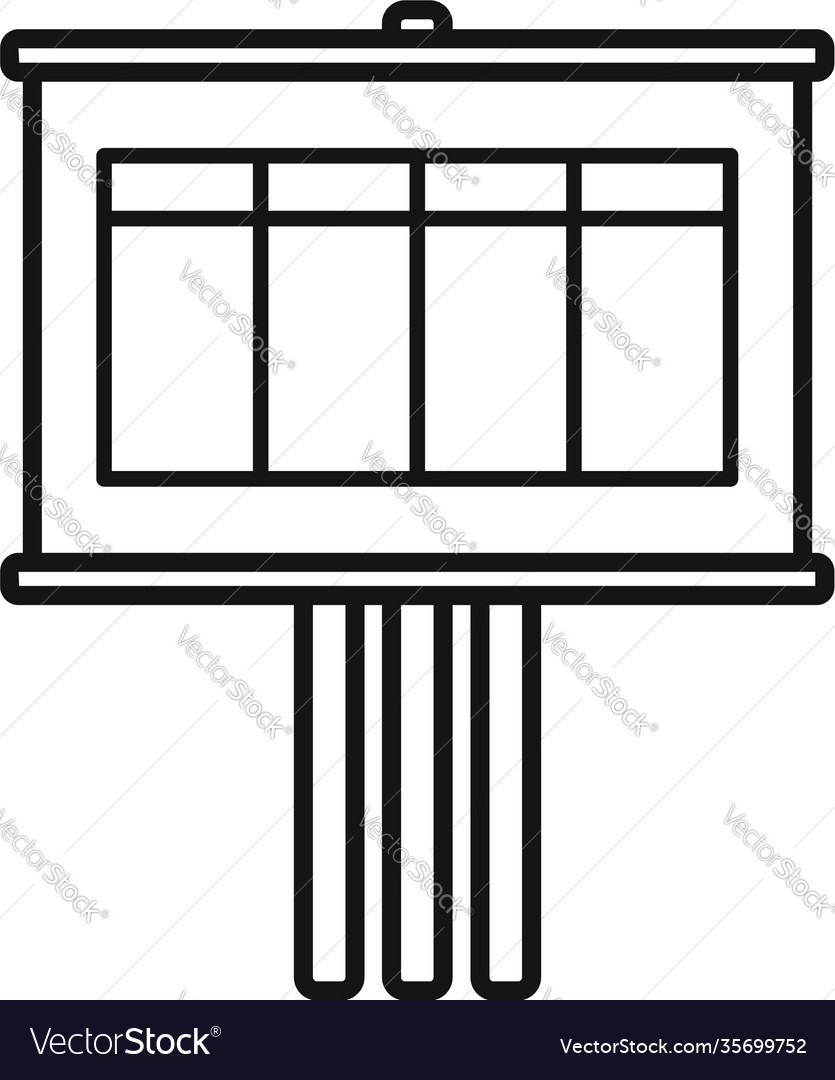 Billboard estimator icon outline style Royalty Free Vector