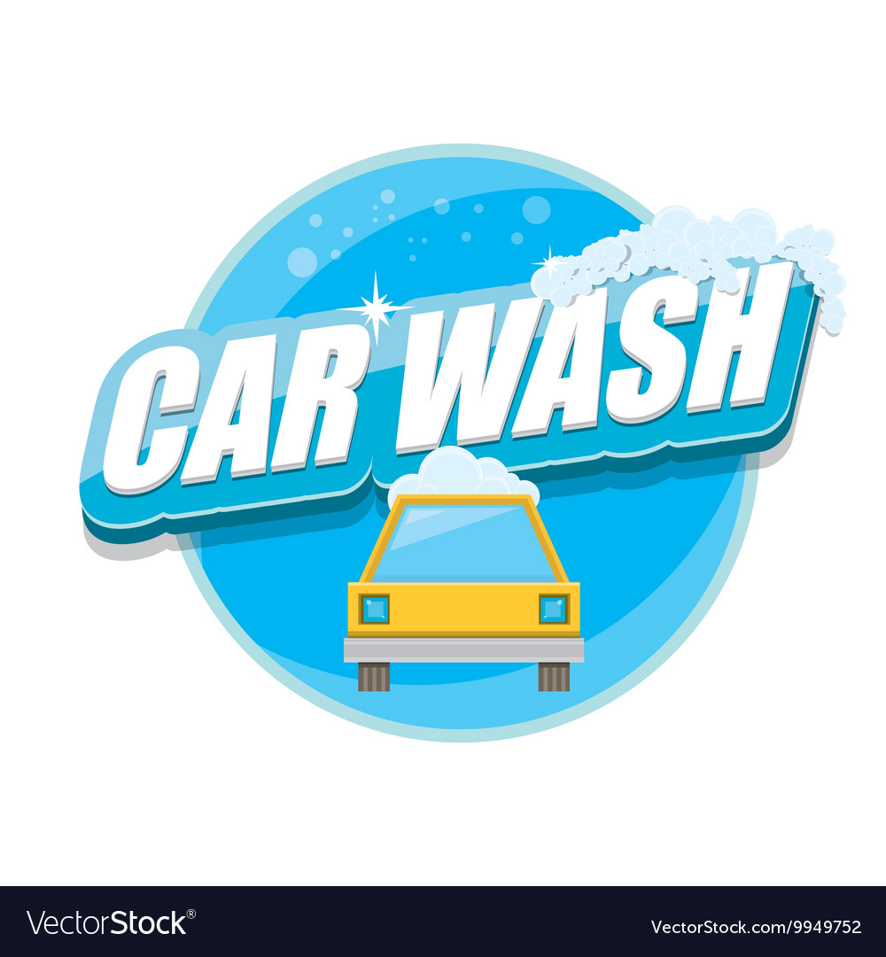 Car wash icons set isolated on white