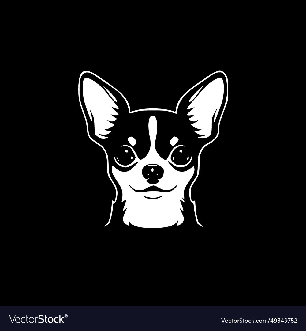 Chihuahua - black and white Royalty Free Vector Image