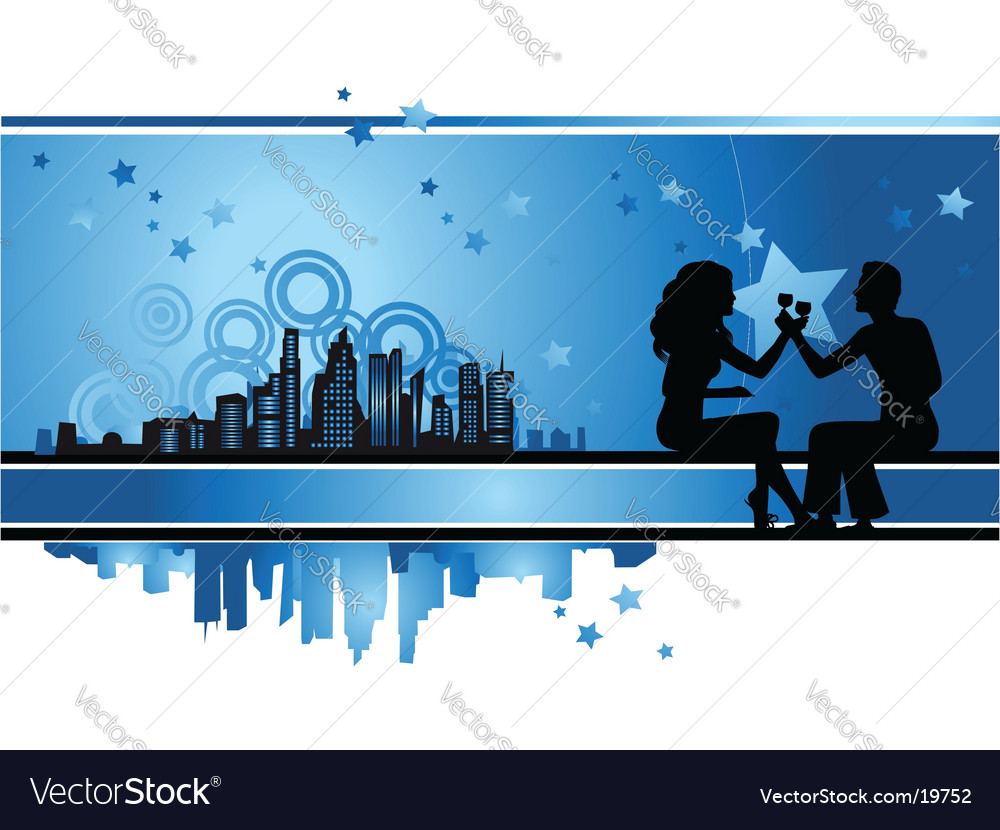 Cityscape urban frame couple silhouette