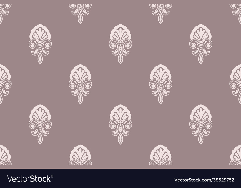 Damask seamless pattern element floral vector image Damask seamless pattern element floral